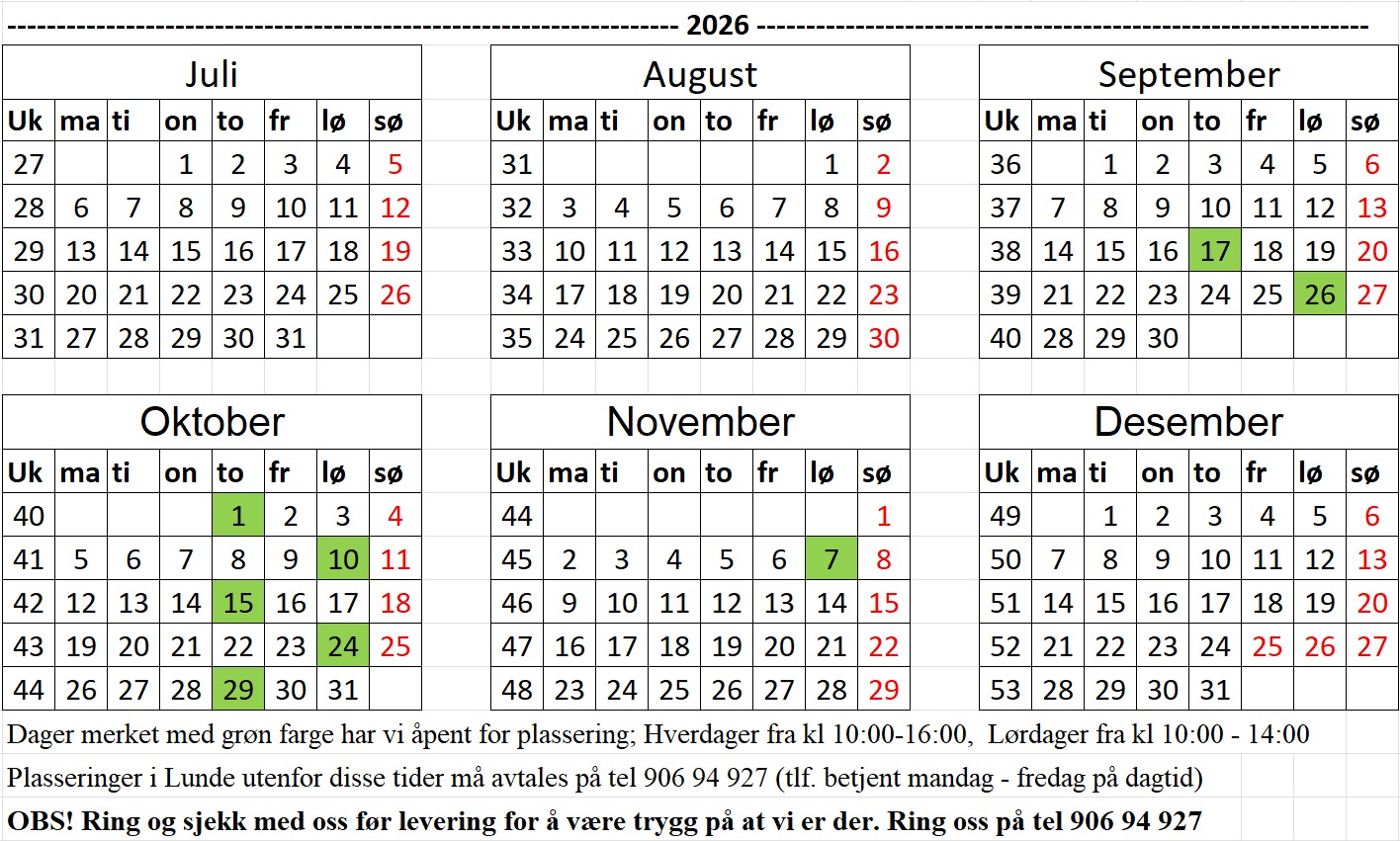 Kalender 2013